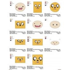 Package 11 Adventure Time Embroidery Designs